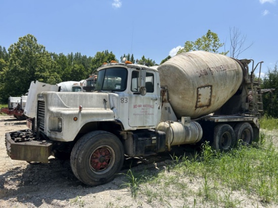 1997 MACK DM690S Rear Discharge T/A Concrete Mixer Truck