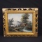 Very old reverse glass painting