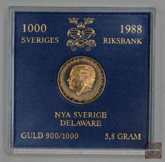 1988 Sweden 1000 Kronor Gold