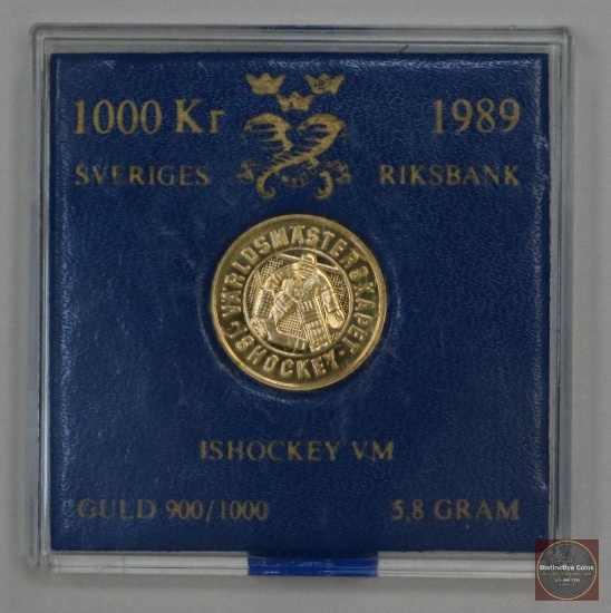 1989 Sweden 1000 Kronor Gold
