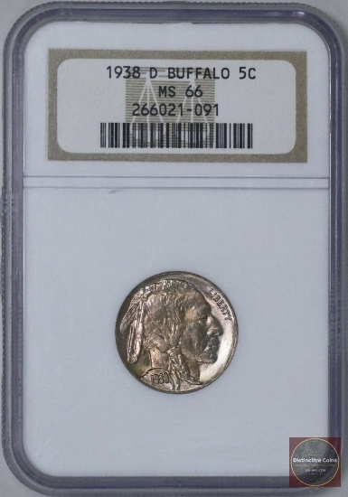 1938 D Buffalo Nickel (NGC) MS66