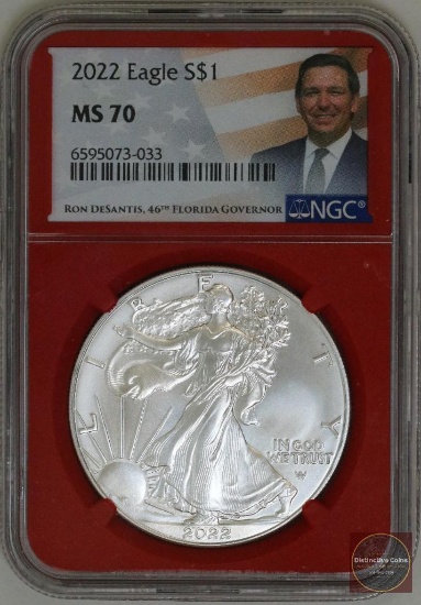 2022 American Silver Eagle 1oz (NGC) MS70