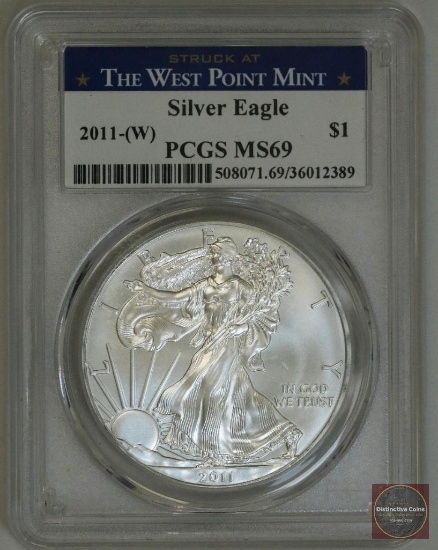 2011 W American Silver Eagle 1oz. (PCGS) MS69