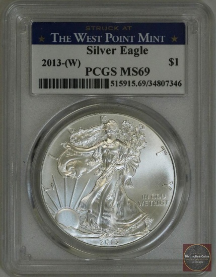 2013 W American Silver Eagle 1oz. (PCGS) MS69