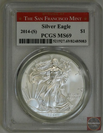2014 S American Silver Eagle 1oz. (PCGS) MS69