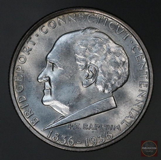 1936 Bridgeport Commemorative Silver Half Dollar