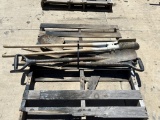 Small Pallet of Track Shovels & Post Hole Diggers