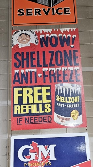 Shellzone Anti Freeze Metal Sign