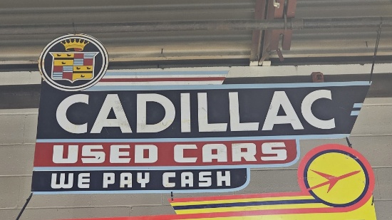 Cadillac Used Cars Metal Sign