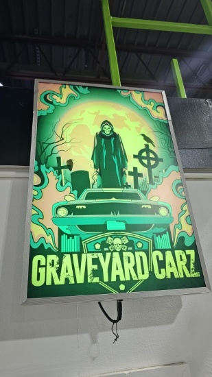 Graveyard Cars LED Sign