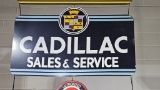 Cadillac Sales and Service Metal Sign