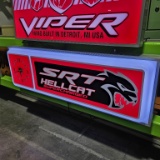 Srt Hellcat LED Sign with Clock
