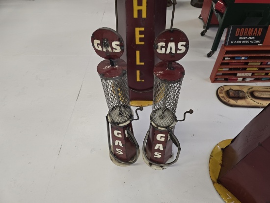 Handmade Garage Decor 2 Mini Fuel Pumps