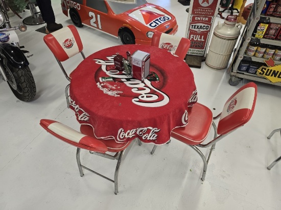 Retro Styled Coca-cola Table W/ Chairs