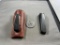 2- HEAVY DUTY SET OF NAIL CLIPPERS IN LEATHER CARRY CASE
