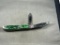Green Handle Case XX 6220 SS Peanut 2 blade pocket knife