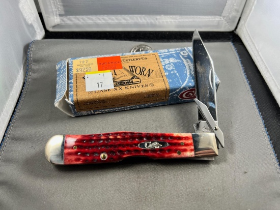 Case XX 6111 1/2L Cheetah Pocket knife, pocket worn version, unused in original box