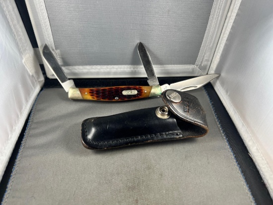 Buck 371 3 blade pocket knife with pouch