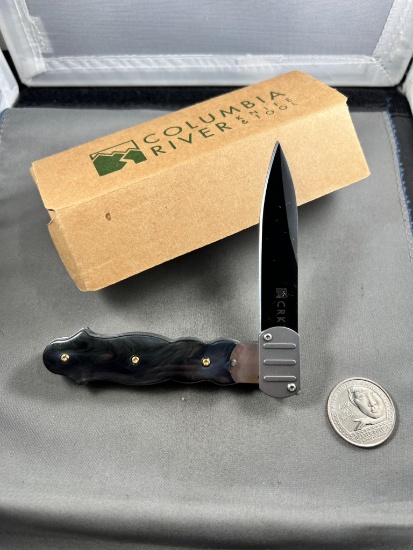 DISCONTINUED COLOMBIA RIVER KNIFE & TOOL CRKT Glide Lock Folding Pocket Knife, Plain Edge 7415