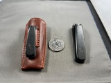 2- HEAVY DUTY SET OF NAIL CLIPPERS IN LEATHER CARRY CASE
