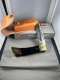 Case XX Hammerhead 2159L SS single blade lockback knife with sheath in box, appears unused