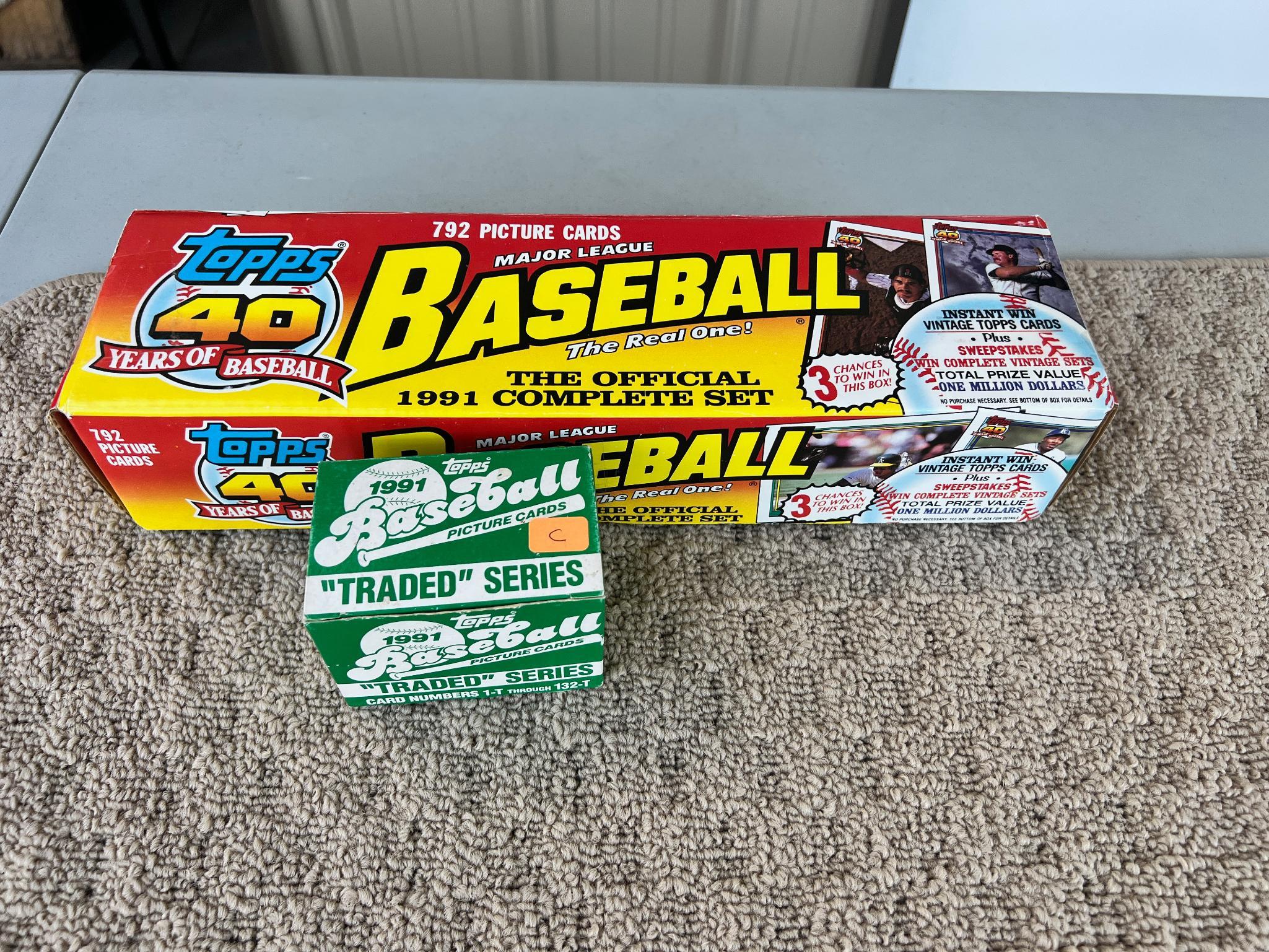 1991 Topps Baseball Complete Set with 1991 Topps