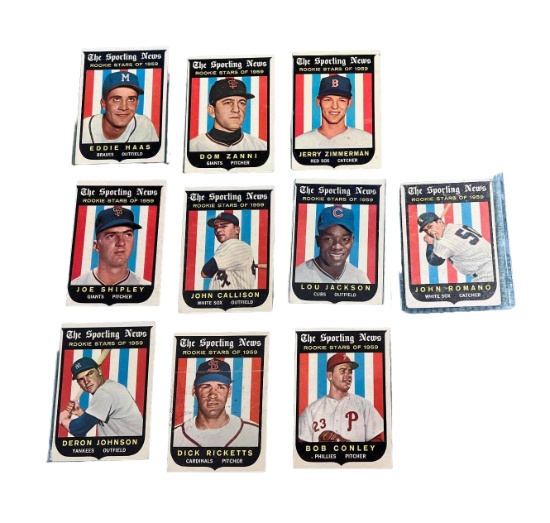 1959 Topps Baseball lot of 10 Rookies
