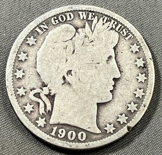 1900-O Barber Half Dollar, 90% silver