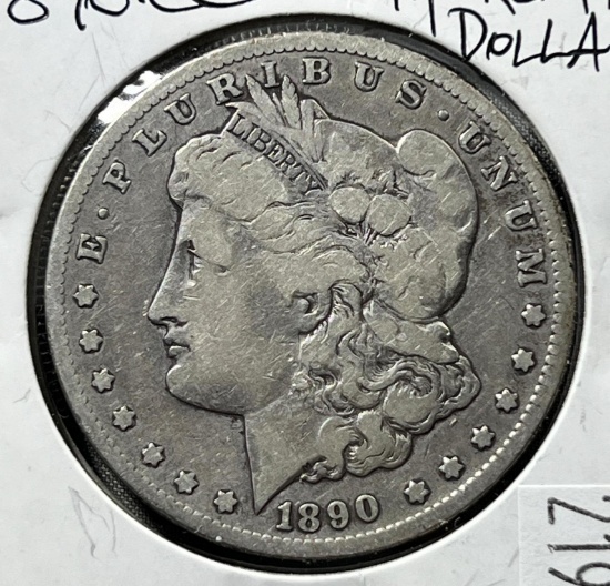 KEY DATE- 1890-CC US Morgan Silver Dollar