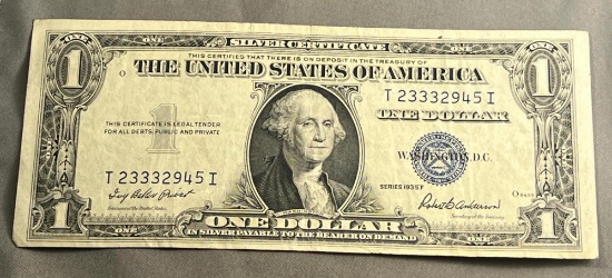 1935 F One Dollar Silver Certificate