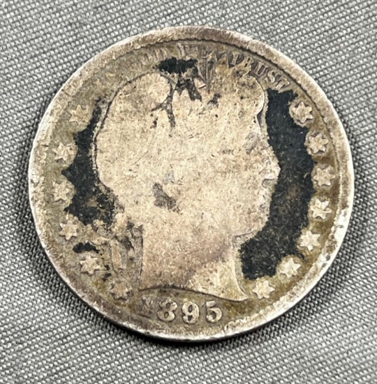 1895 Barber Quarter Dollar, 90% Silver