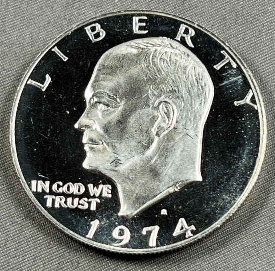 1974-S 40% Silver Proof Eisenhower Dollar