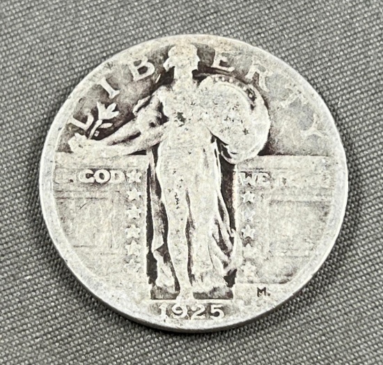 1925 Standing Liberty Quarter, 90% Silver