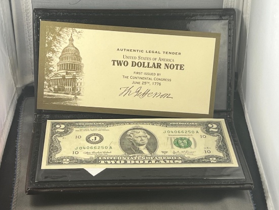 2003 UNC $2.00 Federal Reserve note