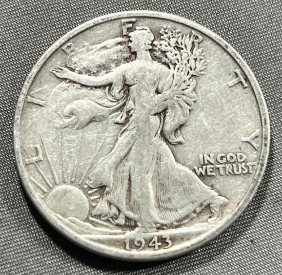 1943-S US Walking Liberty Half Dollar, 90% Silver