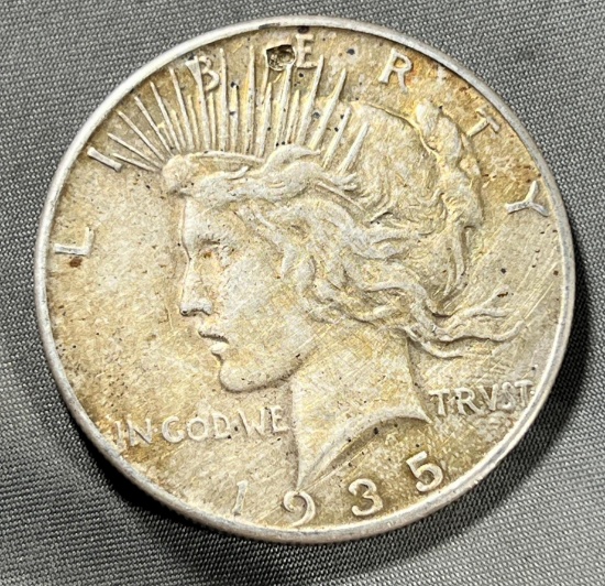 1935 Peace Silver Dollar, 90% Silver