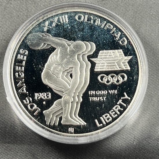 1983-S Olympics Commemorative US Dollar coin, 90% Silver