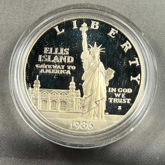 1986-S Commemorative US Dollar coin, 90% Silver