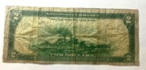 LARGE SIZE 1918 Philadelphia Federal Reserve Bank $2.00 Bank Note, Battleship on back