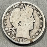1896-O Barber Half Dollar, 90% silver