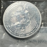 One Troy Ounce .999 Silver Round in Apmex packaging