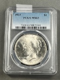 1923 Peace Dollar in PCGS MS63 Holder