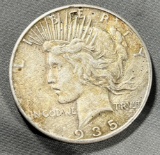 1935 Peace Silver Dollar, 90% Silver
