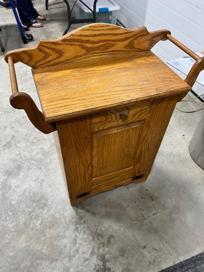 Amish made trash can cabinet