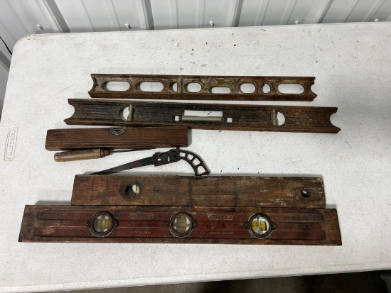 Metal Level lot assorted, one is Stanley + Ice Pick and more