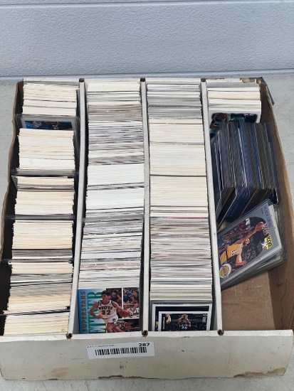 Basketball Cards 3200 ct box w/ stars, Toploaders, some football in Toploaders