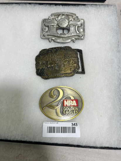 Belt Buckles 3 total including NRA