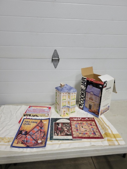 Quiting books and Avon townhouse canister