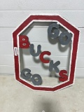 Ohio State Wooden Cut out Sign 24