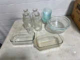 Pyrex and glass bottles